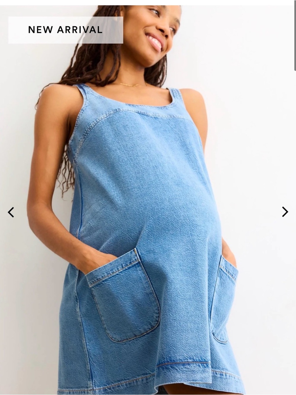 HATCH The Kiley Denim Mini Dress (size S)